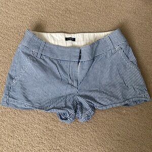 J Crew Pinstripe City Fit Chino Shorts Women